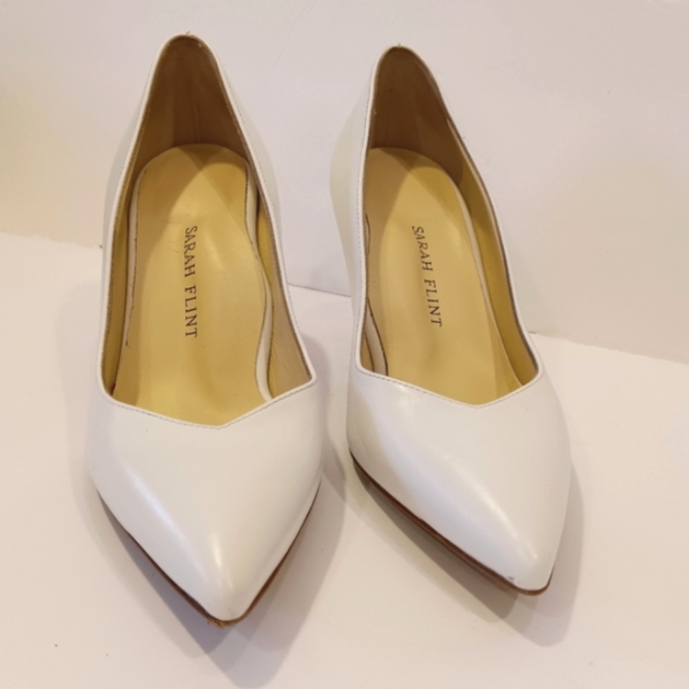Sarah Flint Perfect Pump 85 Heels White Size 4
